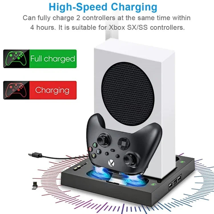 Iplay Xbox Series S用ホスト冷却ブラケットハンドル充電ベース