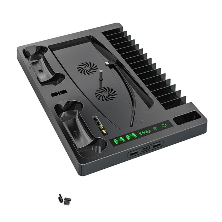iplay PS5ゲームコンソール用冷却ファンベース充電スタンド ディスクホルダー付き、HBP-271