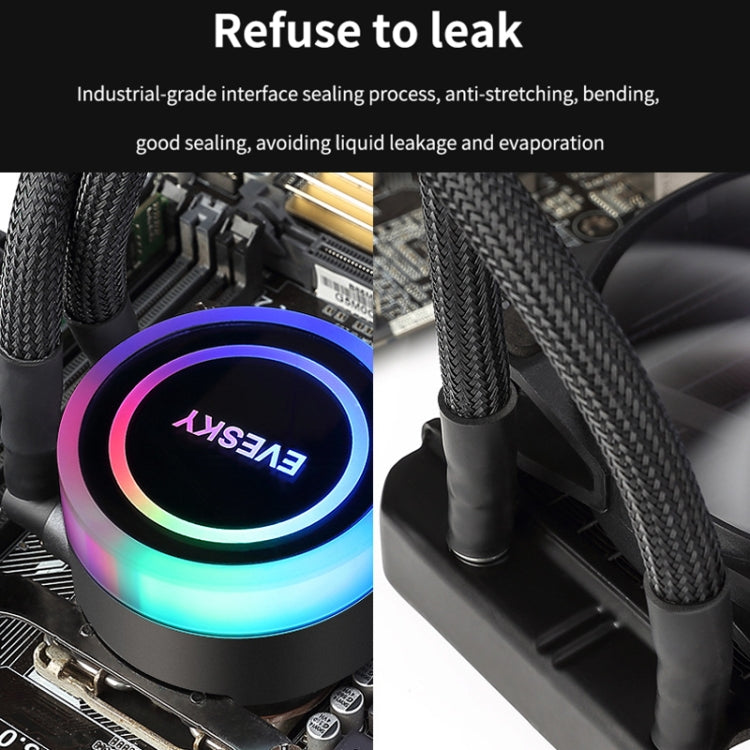 EVESKY 水冷CPUファン RGBファン 液体ヒートシンク一体型ラジエーター 120mm カラフル 120mm RGB 240mm 360mm