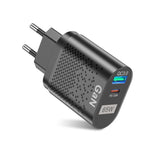 65W GaN モバイルフォン充電器 PD急速充電 コンピューターアダプター ブラック EUプラグ、ブラック UKプラグ、ブラック USプラグ、ブラック AUプラグ、ブラック KRプラグ、ホワイト EUプラグ、ホワイト UKプラグ、ホワイト USプラグ、ホワイト AUプラグ、ホワイト KRプラグ