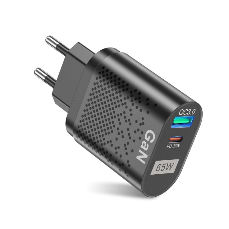 65W GaN モバイルフォン充電器 PD急速充電 コンピューターアダプター ブラック EUプラグ、ブラック UKプラグ、ブラック USプラグ、ブラック AUプラグ、ブラック KRプラグ、ホワイト EUプラグ、ホワイト UKプラグ、ホワイト USプラグ、ホワイト AUプラグ、ホワイト KRプラグ