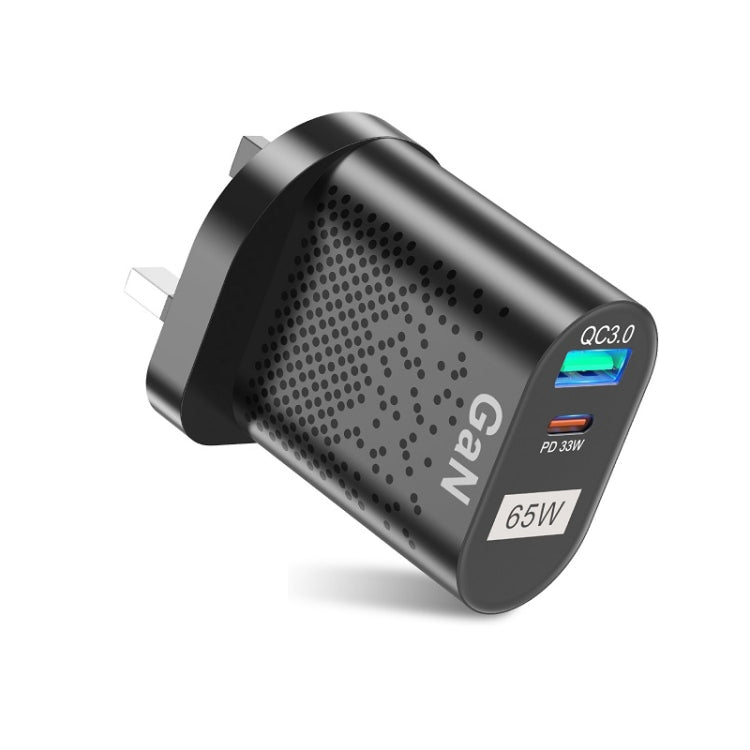 65W GaN モバイルフォン充電器 PD急速充電 コンピューターアダプター ブラック EUプラグ、ブラック UKプラグ、ブラック USプラグ、ブラック AUプラグ、ブラック KRプラグ、ホワイト EUプラグ、ホワイト UKプラグ、ホワイト USプラグ、ホワイト AUプラグ、ホワイト KRプラグ