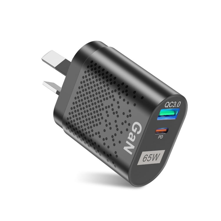 65W GaN モバイルフォン充電器 PD急速充電 コンピューターアダプター ブラック EUプラグ、ブラック UKプラグ、ブラック USプラグ、ブラック AUプラグ、ブラック KRプラグ、ホワイト EUプラグ、ホワイト UKプラグ、ホワイト USプラグ、ホワイト AUプラグ、ホワイト KRプラグ