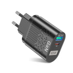 65W GaN モバイルフォン充電器 PD急速充電 コンピューターアダプター ブラック EUプラグ、ブラック UKプラグ、ブラック USプラグ、ブラック AUプラグ、ブラック KRプラグ、ホワイト EUプラグ、ホワイト UKプラグ、ホワイト USプラグ、ホワイト AUプラグ、ホワイト KRプラグ