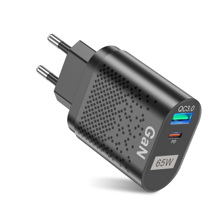 65W GaN モバイルフォン充電器 PD急速充電 コンピューターアダプター ブラック EUプラグ、ブラック UKプラグ、ブラック USプラグ、ブラック AUプラグ、ブラック KRプラグ、ホワイト EUプラグ、ホワイト UKプラグ、ホワイト USプラグ、ホワイト AUプラグ、ホワイト KRプラグ