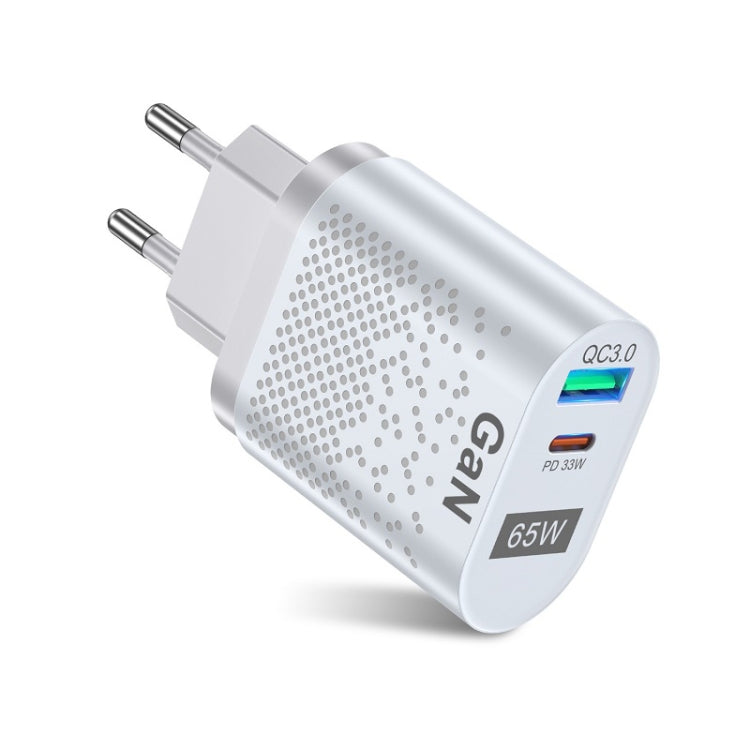 65W GaN モバイルフォン充電器 PD急速充電 コンピューターアダプター ブラック EUプラグ、ブラック UKプラグ、ブラック USプラグ、ブラック AUプラグ、ブラック KRプラグ、ホワイト EUプラグ、ホワイト UKプラグ、ホワイト USプラグ、ホワイト AUプラグ、ホワイト KRプラグ