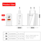 A502 65W USB-C/Type-C+USB デュアルポート GaN チャージャー QC3.0 ノートパソコン用ユニバーサル充電器、EUプラグ ブラック、EUプラグ ホワイト、USプラグ ブラック、USプラグ ホワイト、UKプラグ ブラック、UKプラグ ホワイト