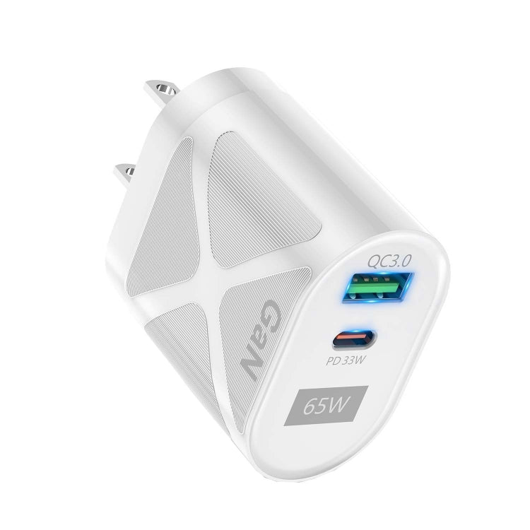 65W GAN PD + QC3.0 急速充電器 スマホ ノートパソコン ユニバーサル充電器 ヘッド EUプラグ ブラック、UKプラグ ブラック、USプラグ ブラック、AUプラグ ブラック、EUプラグ ホワイト、UKプラグ ホワイト、USプラグ ホワイト、AUプラグ ホワイト