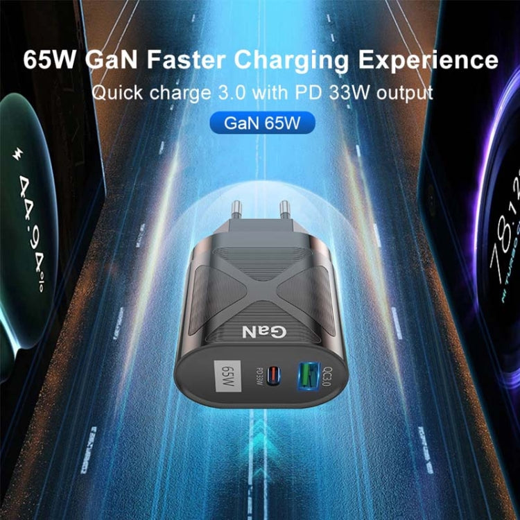 65W GAN PD + QC3.0 急速充電器 スマホ ノートパソコン ユニバーサル充電器 ヘッド EUプラグ ブラック、UKプラグ ブラック、USプラグ ブラック、AUプラグ ブラック、EUプラグ ホワイト、UKプラグ ホワイト、USプラグ ホワイト、AUプラグ ホワイト