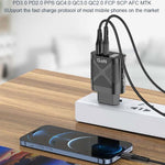 65W GAN PD + QC3.0 急速充電器 スマホ ノートパソコン ユニバーサル充電器 ヘッド EUプラグ ブラック、UKプラグ ブラック、USプラグ ブラック、AUプラグ ブラック、EUプラグ ホワイト、UKプラグ ホワイト、USプラグ ホワイト、AUプラグ ホワイト