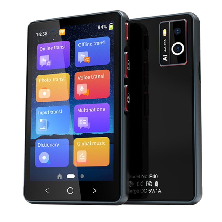 P40 Multi-country Smart Translator Simultaneous Interpretation Photo Offline Translation Recording to Translation, P40 (Black), P40 (White)