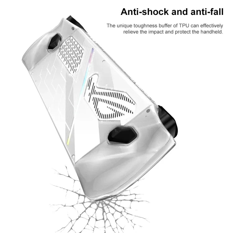 ASUS Rog Allyゲームコンソール用オールインワンTPUソフト保護ケース、TPUケース透明