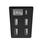 iplay HBP-308 ソニー PS5用 5イン1 ゲームコンソール USB3.0 ハブ接続拡張器、ソニー PS5用