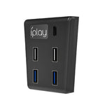 iplay HBP-308 ソニー PS5用 5イン1 ゲームコンソール USB3.0 ハブ接続拡張器、ソニー PS5用