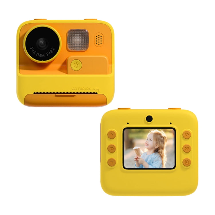 子供用インスタントプリントカメラ 4800万画素 2インチスクリーン デュアルレンズ撮影カメラ、K27ピンク、K27イエロー