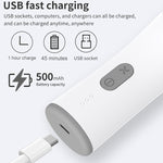電動防水理髪用子供用低騒音充電式プッシュクリッパー 吸引アップグレード版 ホワイト