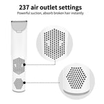 電動防水理髪用子供用低騒音充電式プッシュクリッパー 吸引アップグレード版 ホワイト