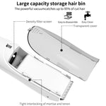 電動防水理髪用子供用低騒音充電式プッシュクリッパー 吸引アップグレード版 ホワイト