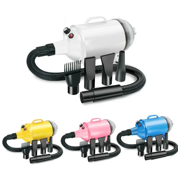 2100W 犬用ドライヤー 無段階速度調整 ペット用毛吹き飛ばし機 真空クリーナー付き、220V UKプラグ、220V EUプラグ、220V AUプラグ、110V USプラグ