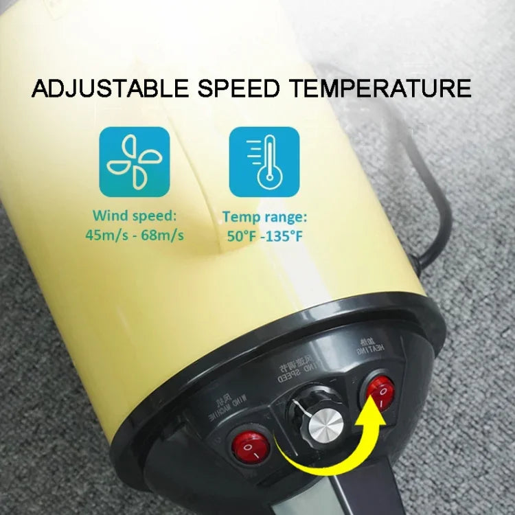 2100W 犬用ドライヤー 無段階速度調整 ペット用毛吹き飛ばし機 真空クリーナー付き、220V UKプラグ、220V EUプラグ、220V AUプラグ、110V USプラグ