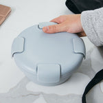 1100ml シリコン折りたたみ式ランチボックス 旅行用ボウル 電子レンジ・食洗機対応 ブルー、ピンク、グリーン、グレー、ブラック