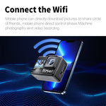 5K/30FPS WIFI HD手ぶれ防止リモートタッチデュアルスクリーンIP68防水スポーツカメラ、5K、5Kカメラ＋64Gカード、5Kカメラ＋128Gカード