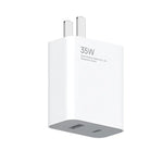 オリジナル Xiaomi 35W USB-C+USB-A 急速充電 ポータブルデュアルポートチャージャー(1C+1A)、USプラグ、35W