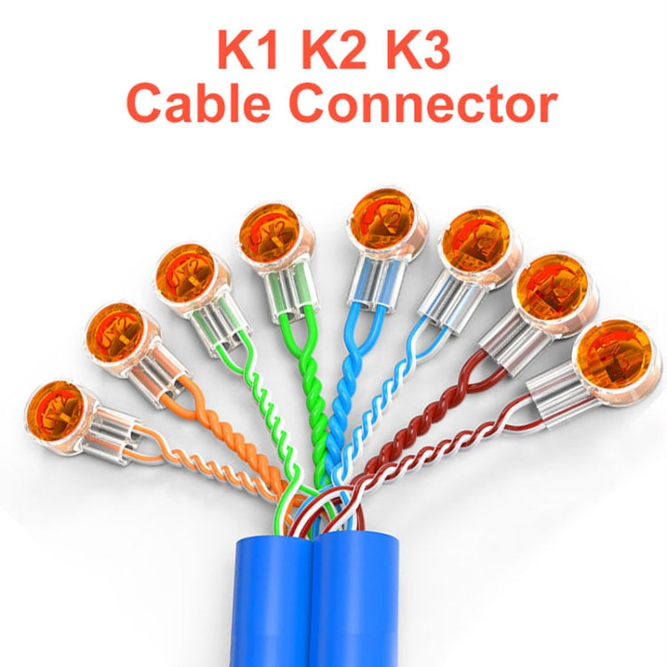 100個/パック ネットワークケーブル電話線コネクター 防湿防水配線端子 K1 K2 K3