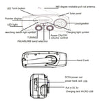 HanRongda HRD-902防災・緊急用ソーラー充電照明モバイルポータブルラジオ、HRD-902