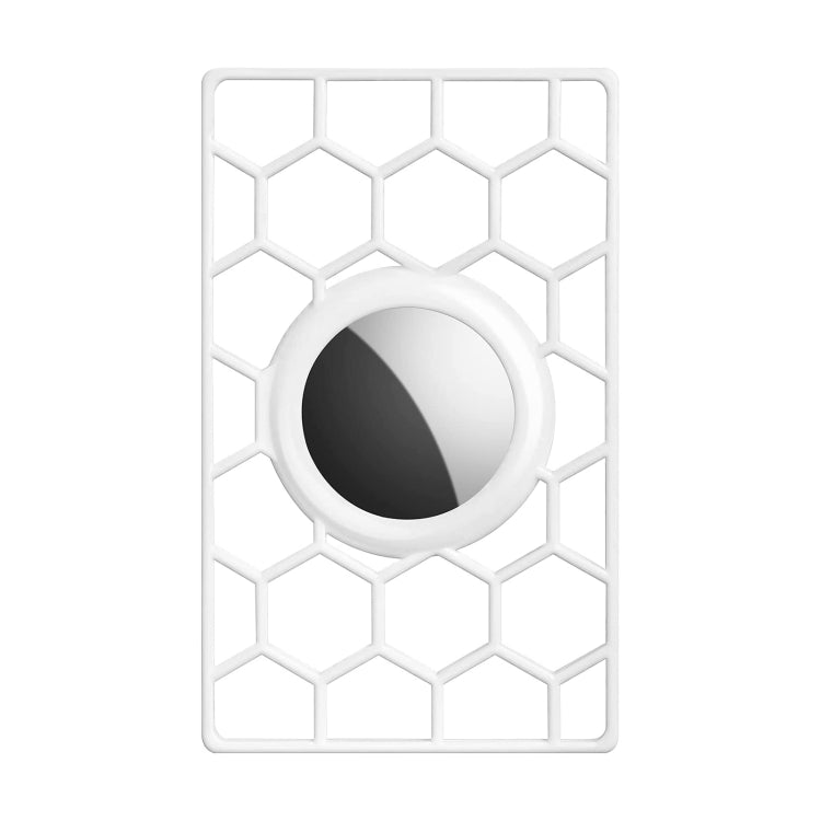 AirTag 第2世代 / AirTag 第1世代用 位置追跡カード型 ハニカム保護カバー、ハニカムホワイト、ハニカムブラック