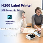 Phomemo M200 QRコードタグ ハンドヘルドポータブル Bluetooth サーマルラベルプリンター、M200