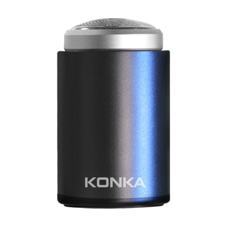 KONKAミニポータブル防水メンズシェーバー、ブラック、ブラック＋替刃1個、ブラック＋替刃3個