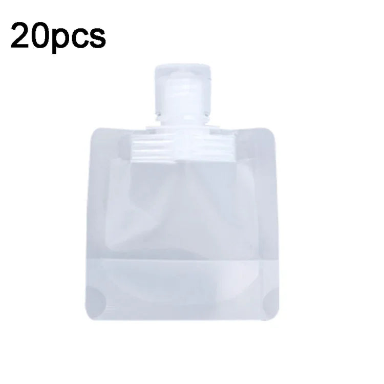 20個セット 旅行用詰め替え可能空ボトル ローション シャンプー 搾り出しバッグ 30ml 50ml 100ml