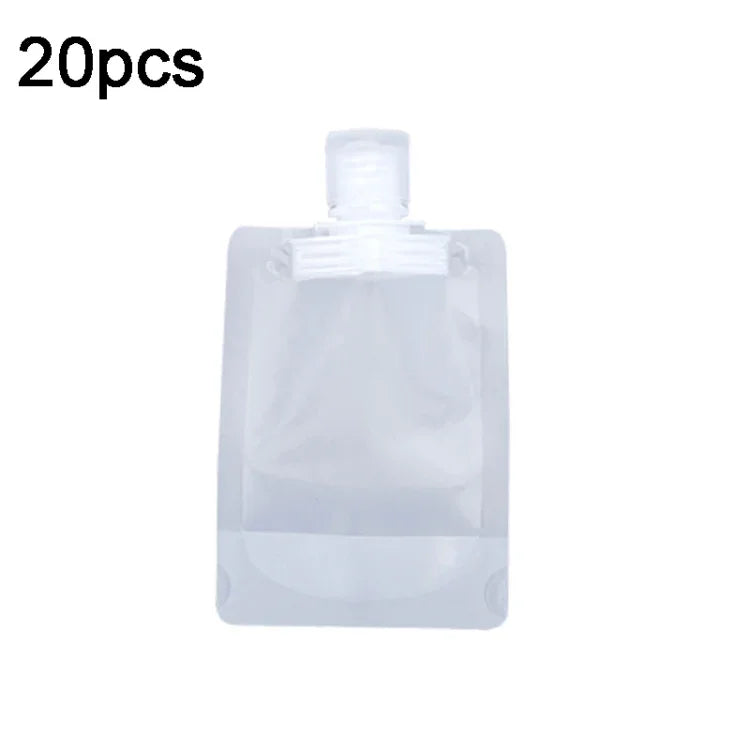 20個セット 旅行用詰め替え可能空ボトル ローション シャンプー 搾り出しバッグ 30ml 50ml 100ml