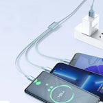 ROMOSS CB25 3-in-1 3.5A 8ピン + マイクロUSB + Type C/USB-Cケーブル、1m