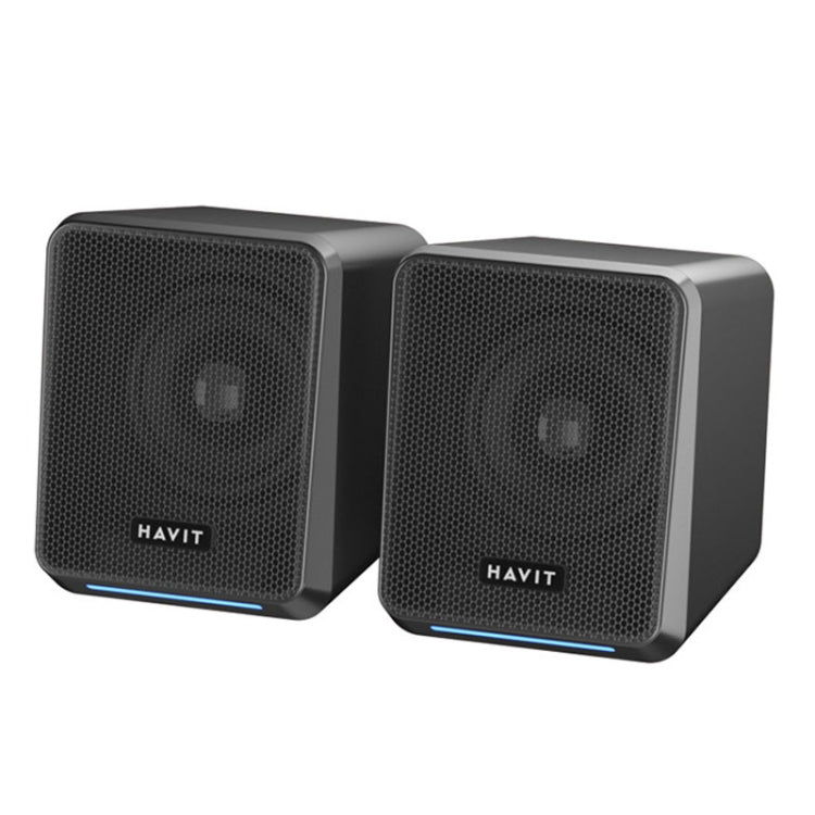 Havit A20 Plus カラフルアンビエントライト 有線コンピューターオーディオステレオサラウンドサウンドスピーカー、ブラック、Bluetoothバージョン