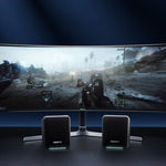 Havit A20 Plus カラフルアンビエントライト 有線コンピューターオーディオステレオサラウンドサウンドスピーカー、ブラック、Bluetoothバージョン