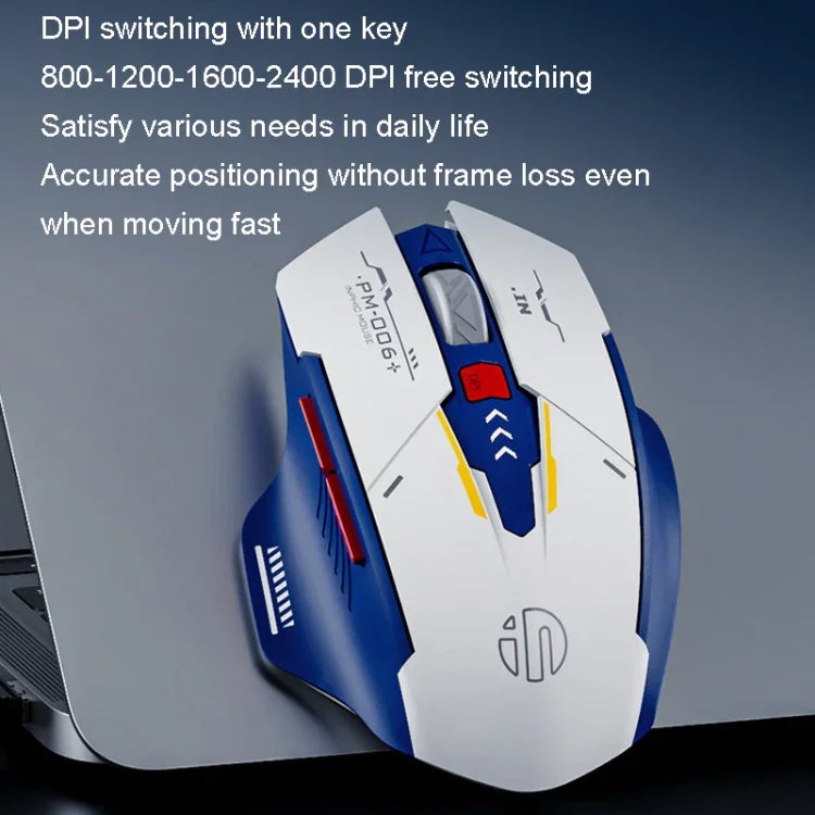Inphic F9 メカ ワイヤレスマウス 充電式 オフィス ゲームマウス、F9 メカ