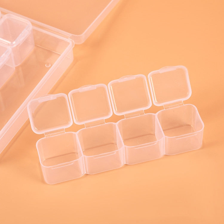 56スロット透明プラスチック収納ボックスジュエリーネイルアートラインストーンビーズボックス、透明、カラフル