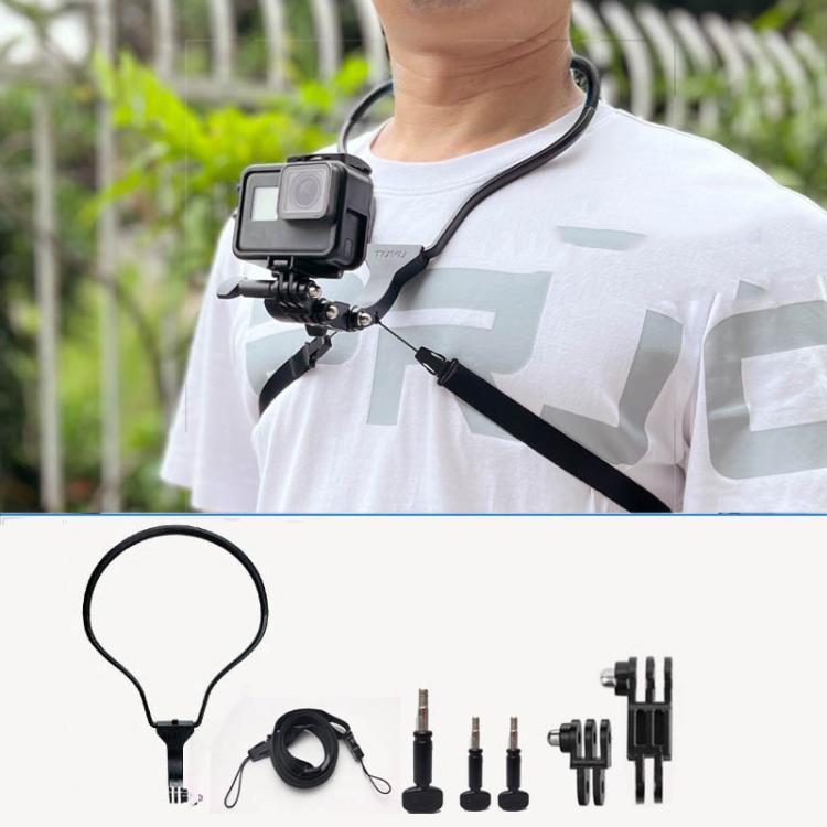 TUYU カメラネックホルダー 携帯電話胸ストラップマウント ビデオ撮影用//POV、スタンダード（ブラック）、スタンダード（ブルー）、電話クリップ付き（ブラック）、電話クリップ付き（ブルー）、縦撮影（ブラック）、縦撮影（ブルー）、縦＋電話クリップ（ブラック）