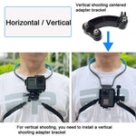 TUYU カメラネックホルダー 携帯電話胸ストラップマウント ビデオ撮影用//POV、スタンダード（ブラック）、スタンダード（ブルー）、電話クリップ付き（ブラック）、電話クリップ付き（ブルー）、縦撮影（ブラック）、縦撮影（ブルー）、縦＋電話クリップ（ブラック）