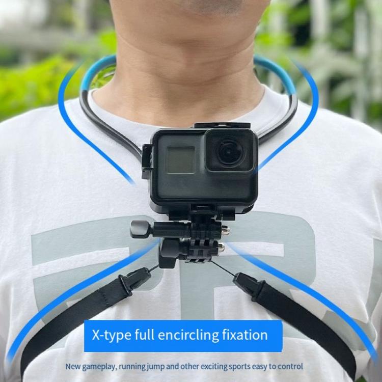 TUYU カメラネックホルダー 携帯電話胸ストラップマウント ビデオ撮影用//POV、スタンダード（ブラック）、スタンダード（ブルー）、電話クリップ付き（ブラック）、電話クリップ付き（ブルー）、縦撮影（ブラック）、縦撮影（ブルー）、縦＋電話クリップ（ブラック）