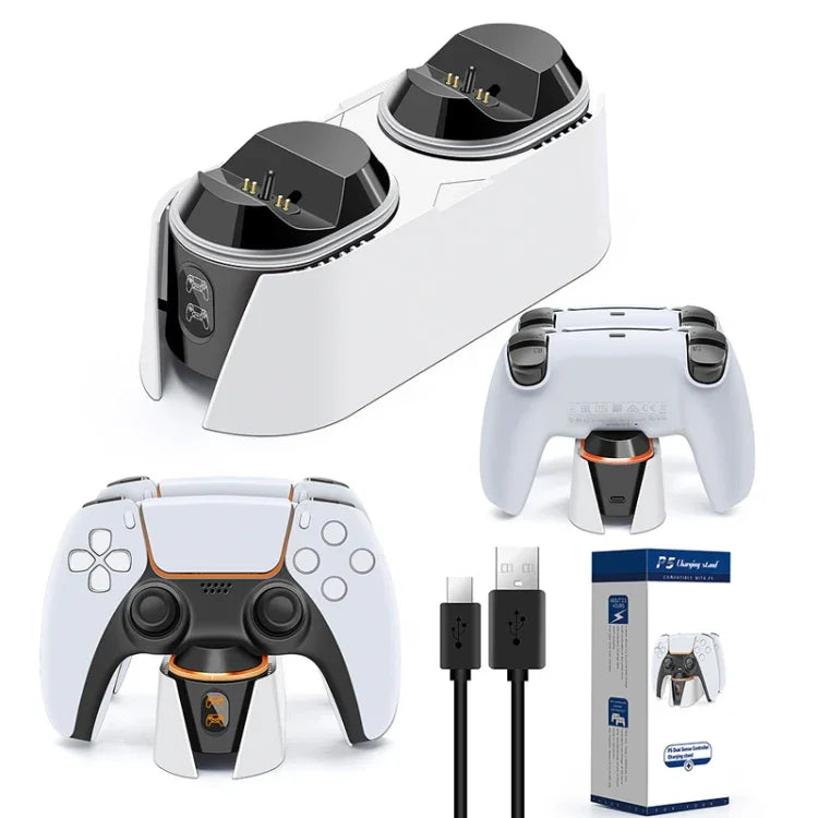 PS5 ゲームパッド接触型デュアル充電ドック ゲームパッド充電器用
