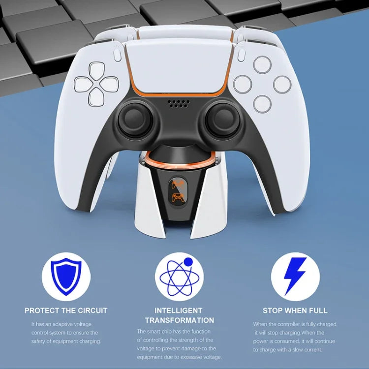 PS5 ゲームパッド接触型デュアル充電ドック ゲームパッド充電器用
