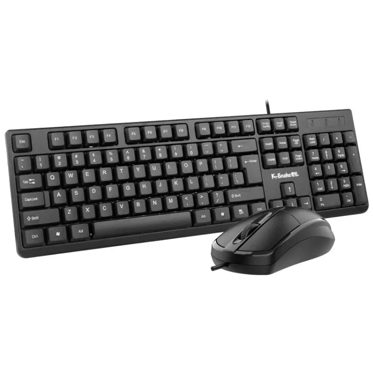 K-Snake K001 有線キーボード＆マウスセット デスクトップコンピューター用キーボード、マウス付き、マウスなし