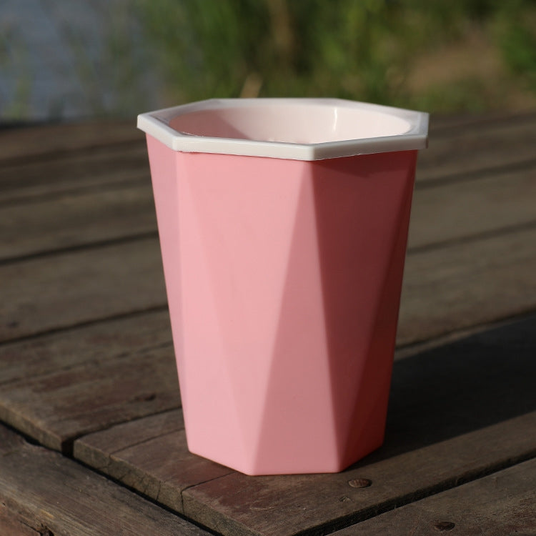 ダイヤモンド形自動吸水レイジーフラワーポット 観葉植物用プラスチックポット、12cm x 14cm