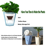 ダイヤモンド形自動吸水レイジーフラワーポット 観葉植物用プラスチックポット、12cm x 14cm