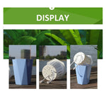 ダイヤモンド形自動吸水レイジーフラワーポット 観葉植物用プラスチックポット、12cm x 14cm