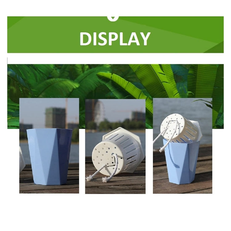 ダイヤモンド形自動吸水レイジーフラワーポット 観葉植物用プラスチックポット、12cm x 14cm