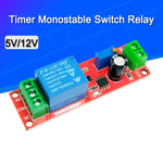 NE555 タイムリレーシールド タイミングリレー タイマー制御スイッチ 車用リレー、5V、12V